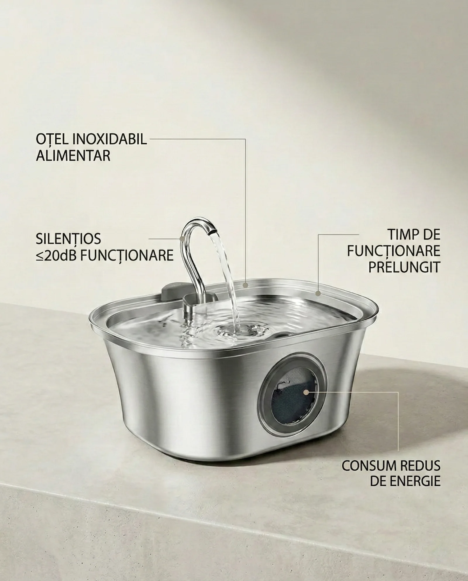 Stil eMAG/Apple — fântână lateral