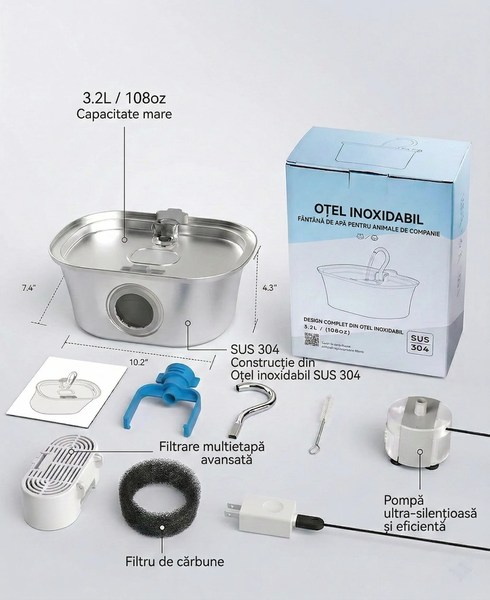 Stil eMAG/Apple — fântână detaliu