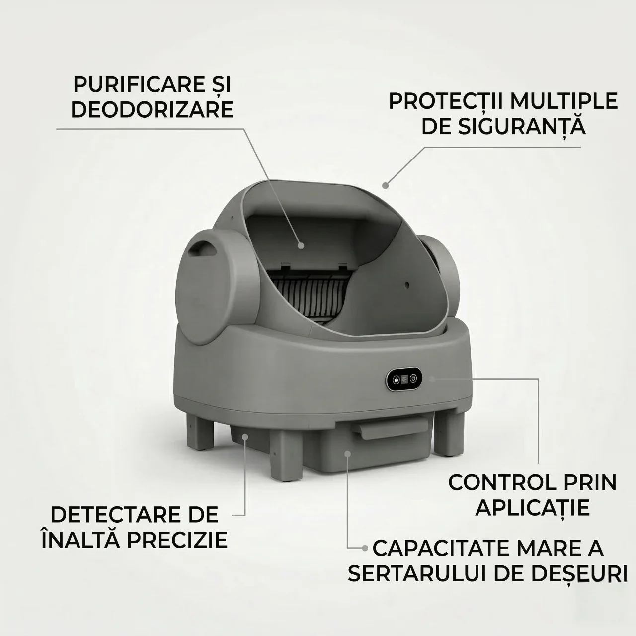 Product hero litieră — lifestyle