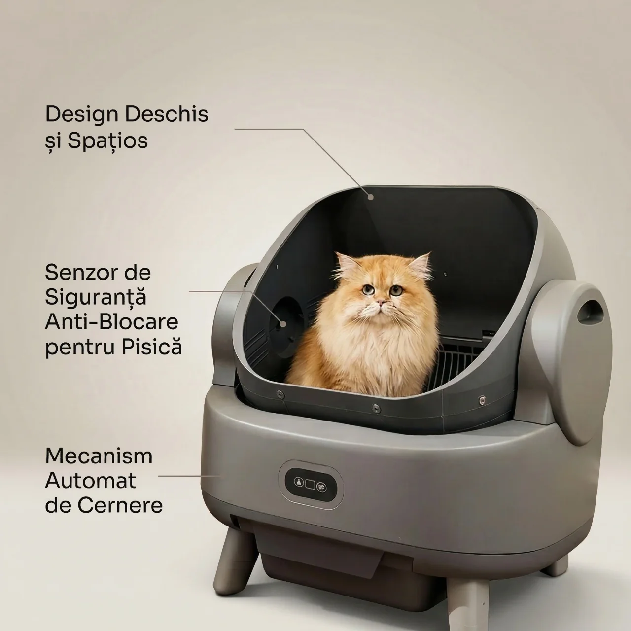 Product hero litieră — detaliu material